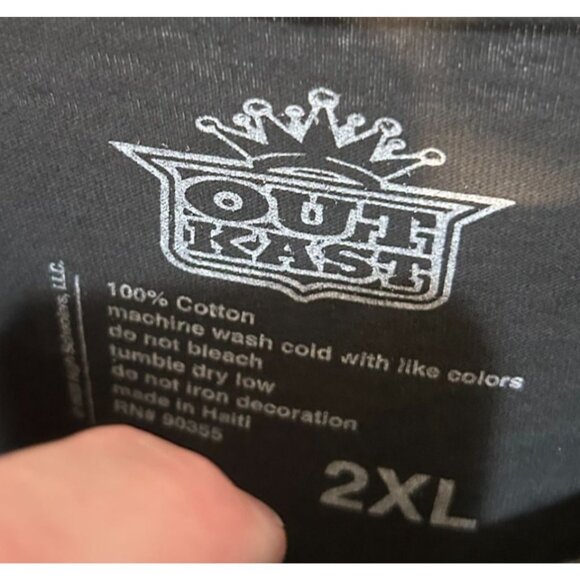 NWOT 2X Outkast Throwback Rap Tee ptp 28, length 30 - Picture 2 of 3